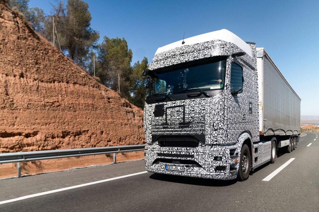 eActros 600 na testoch v Španielsku