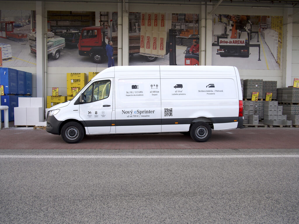 Mercedes eSprinter pri teste v Bratislave