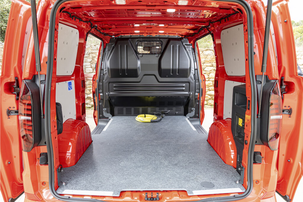 Nákladový priestor elektrickej verzie VW Transporter